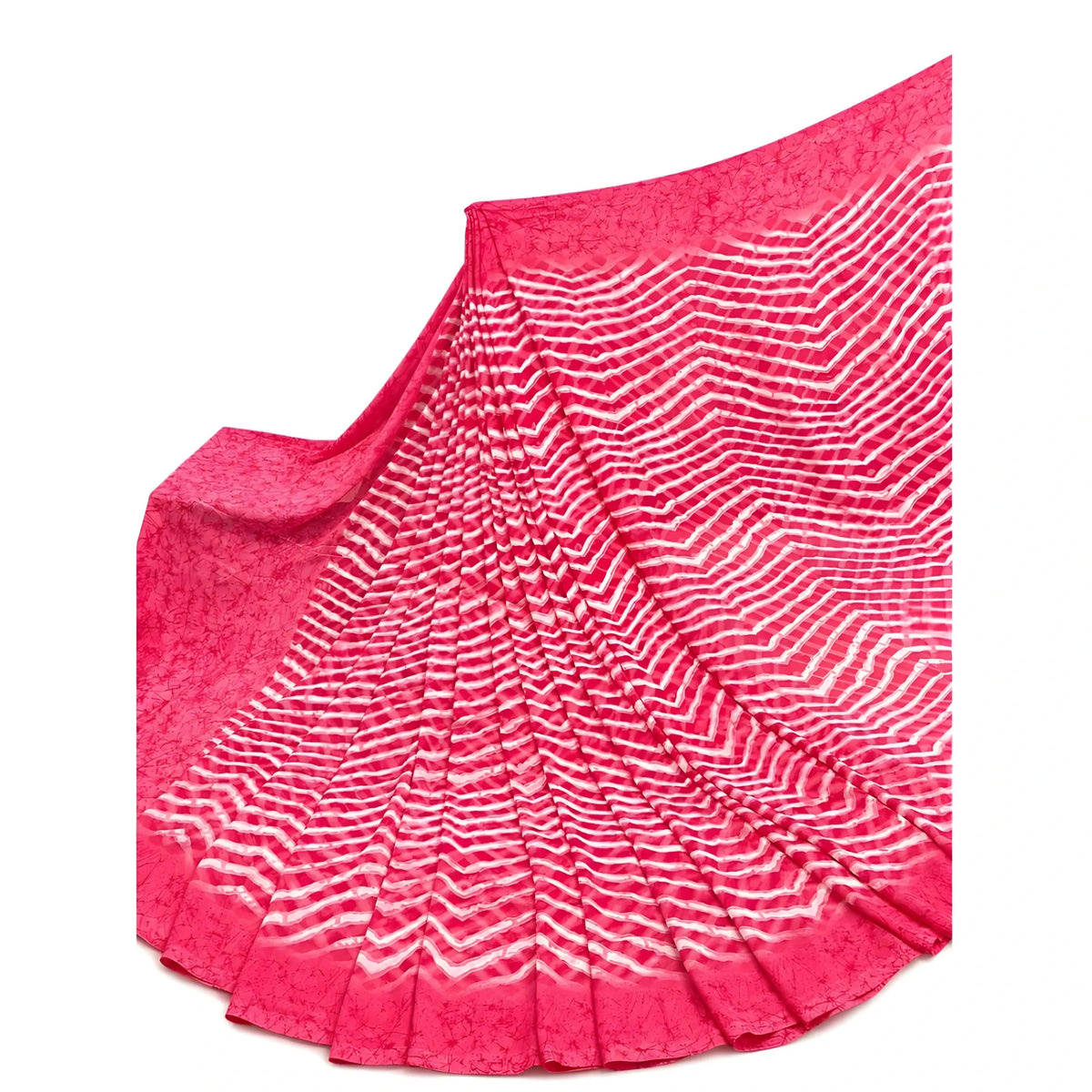 Women's Georgette Printed Saree With Unstitched Blouse 5.5Mtr (Pink)