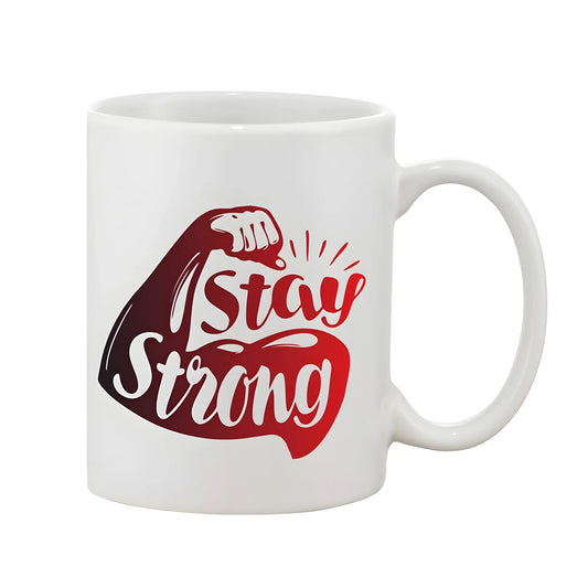Printed Ceramic Coffee Mug - 1 Pieces, White, 11oz