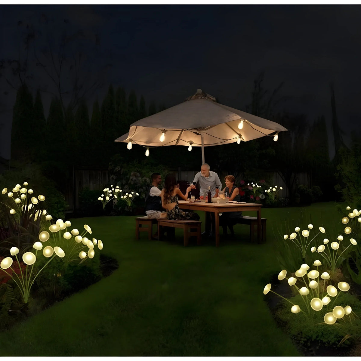 Solar Mushroom Light (Green)