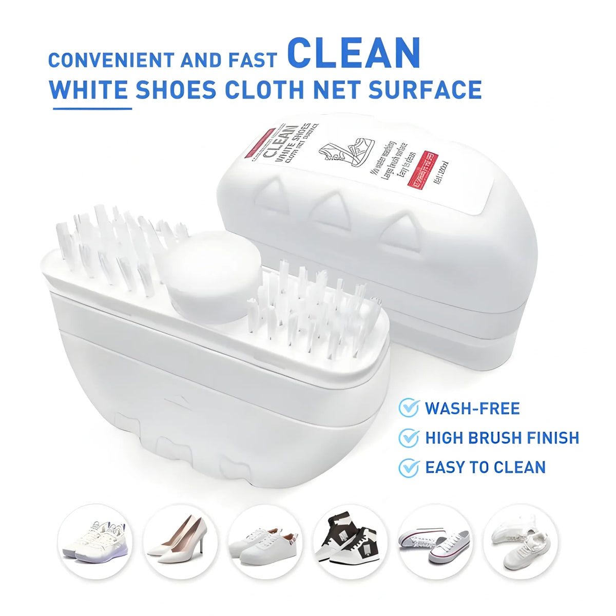 '- 2 in 1 Shoe Cleaning Brush (White)