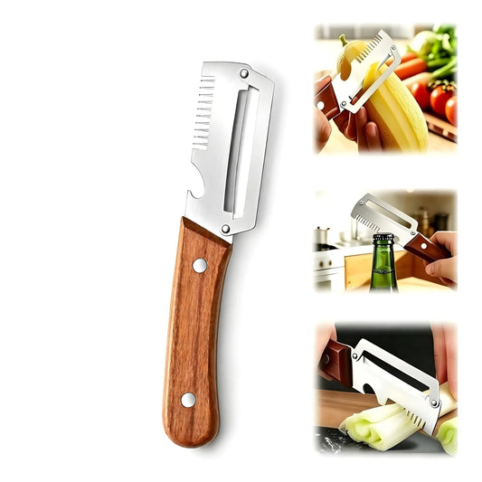 Stainless Steel 3 In 1 Vegetable Peeler (Silver)