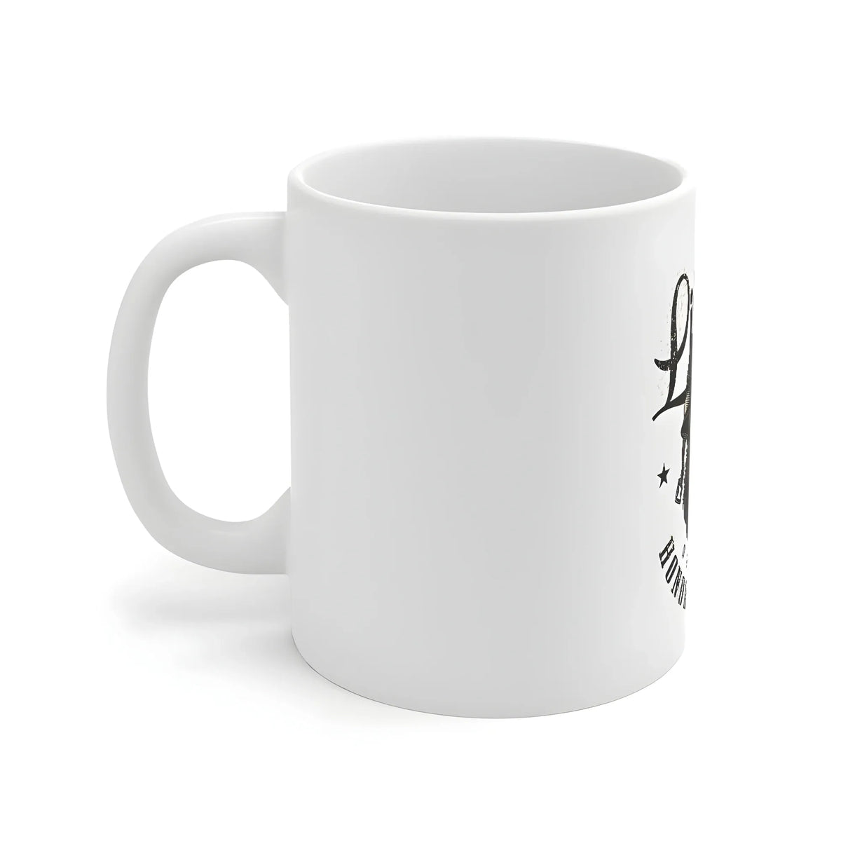 Ceramic Gorila Desing Printed Coffee Mug (Color: White, Capacity:330ml)