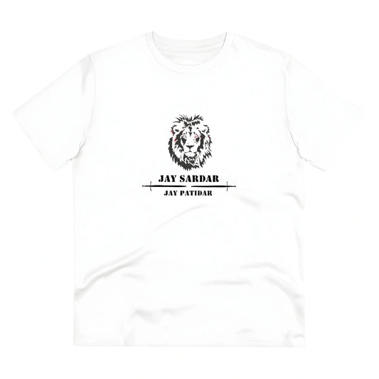 Men's PC Cotton Jay Sardar Printed T Shirt (Color: White, Thread Count: 180GSM)