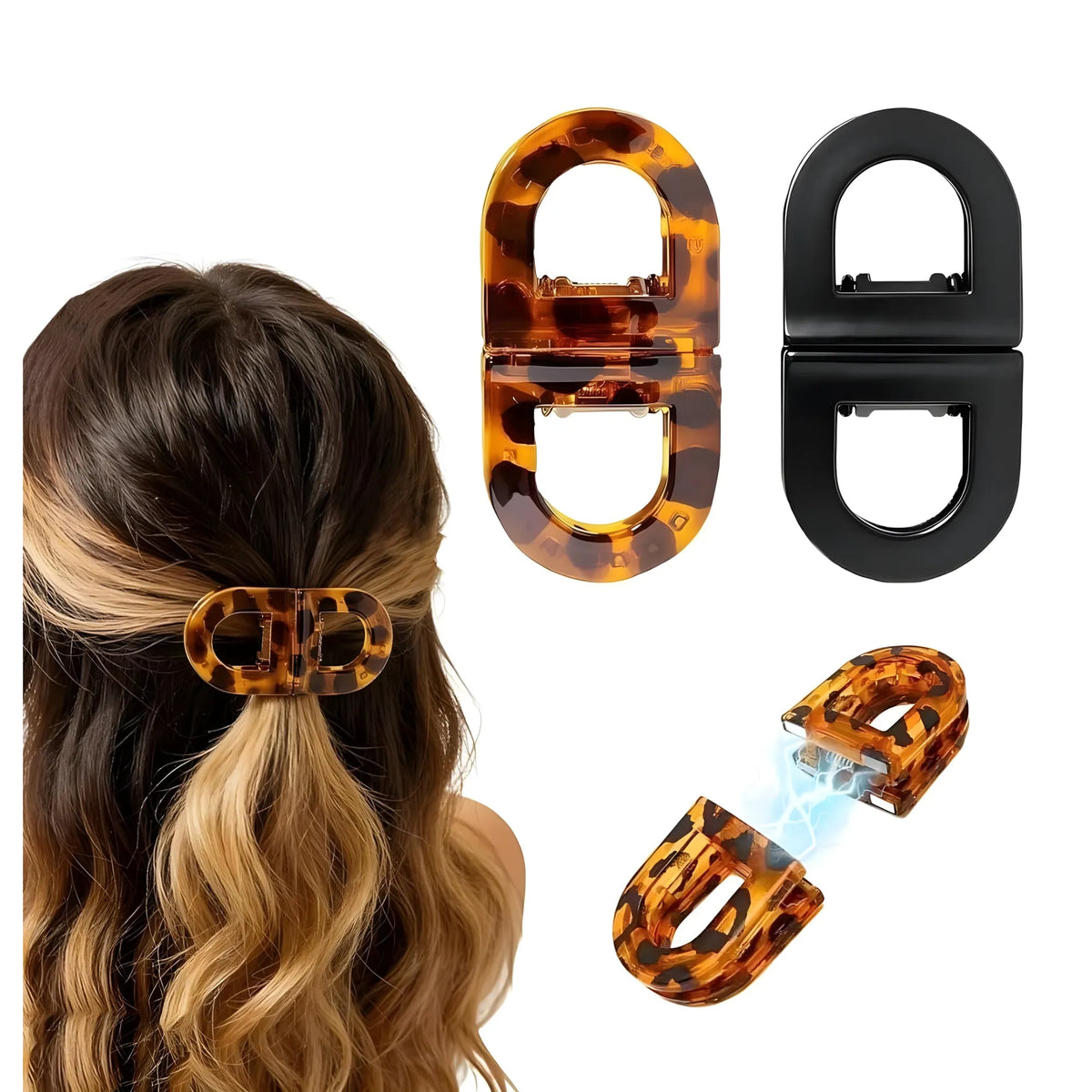 Plastic Magnetic Hair Clip (Multicolor)