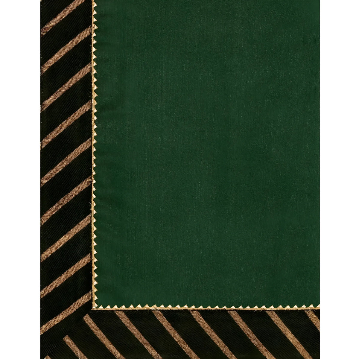 Women's Chiffon Self Design Saree With Unstitched Blouse 5.5Mtr (Green)