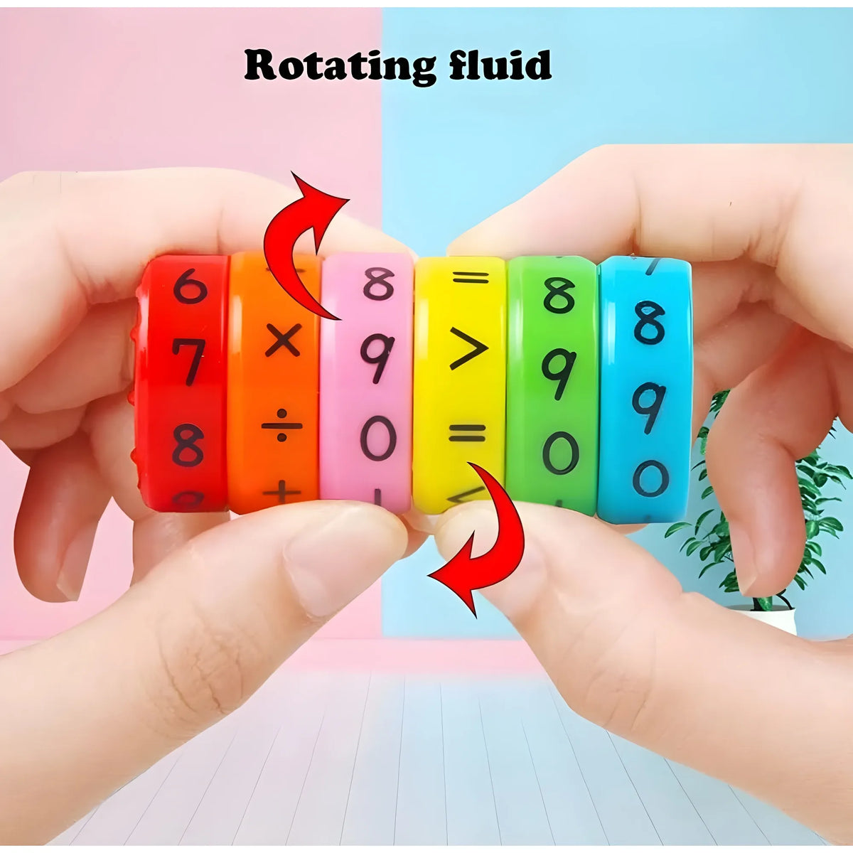 Plastic & Magnet Magnetic Math Block Learning Toy (Multicolor)
