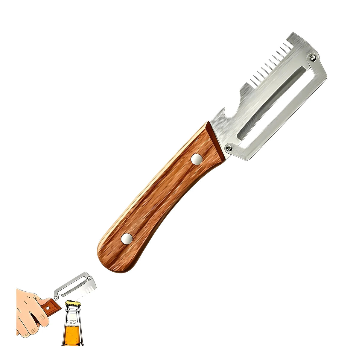 Stainless Steel 3 In 1 Vegetable Peeler (Silver)