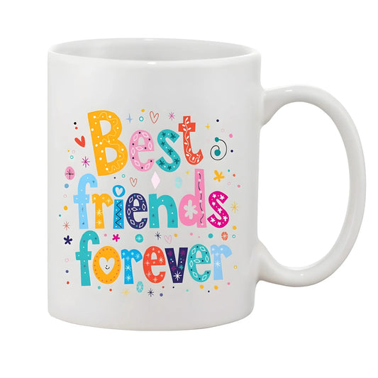 Printed Ceramic Coffee Mug - 1 Pieces, White, 11oz