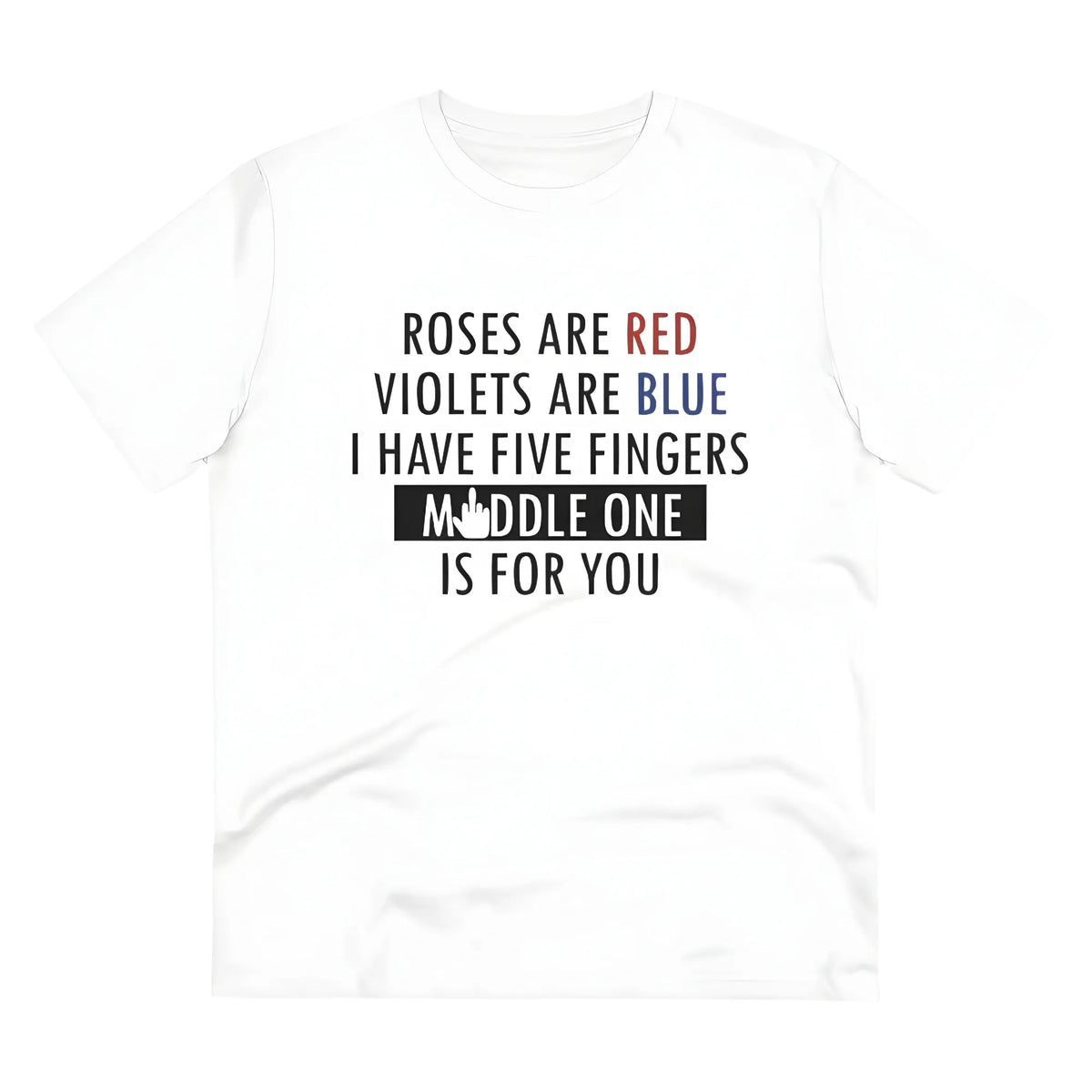 Men's PC Cotton Roses Are Red Printed T Shirt (Color: White, Thread Count: 180GSM)