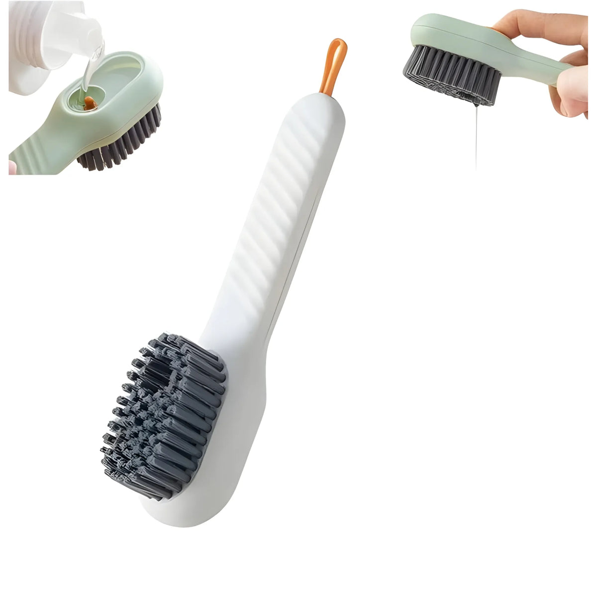 Pack of 2 Soap Dispensing Cleaning Brush (Multicolor)