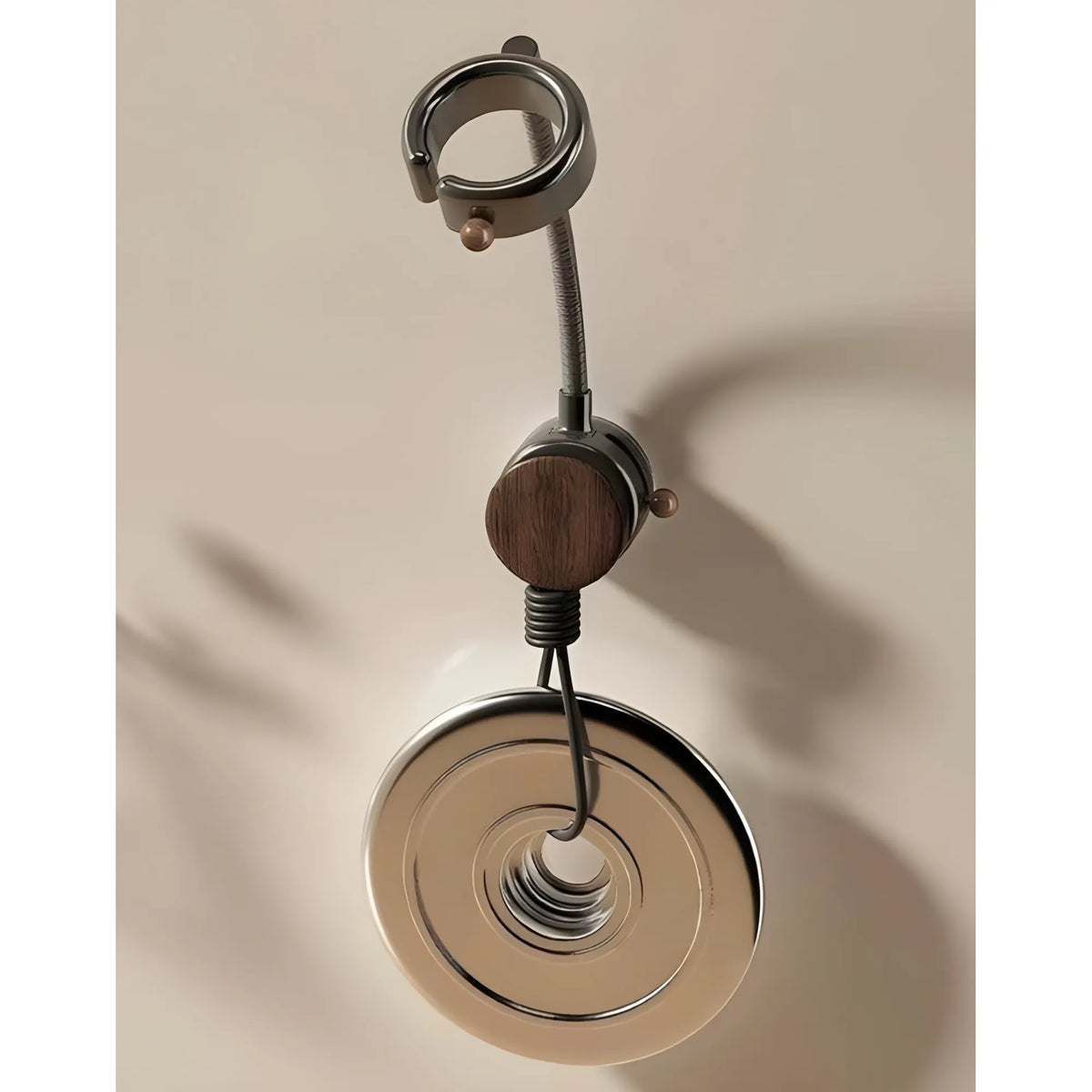 Wood-Plastic Hair Dryer Holder (Black)