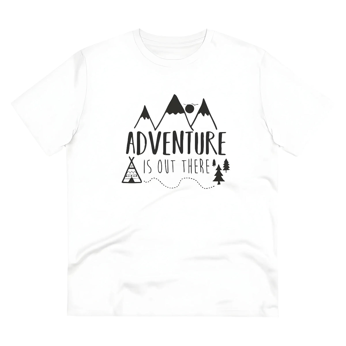 Men's PC Cotton Explore The Unseen Printed T Shirt (Color: White, Thread Count: 180GSM)