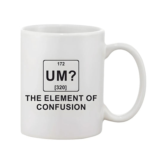 Printed Ceramic Coffee Mug - 1 Pieces, White, 11oz