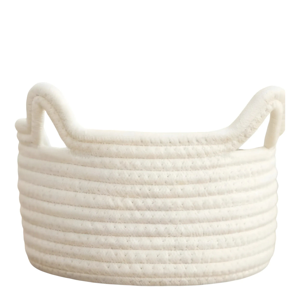 Cotton Pack Of_1 Cat Basket 8x4 Inch Storage Basket For Clothes (White)