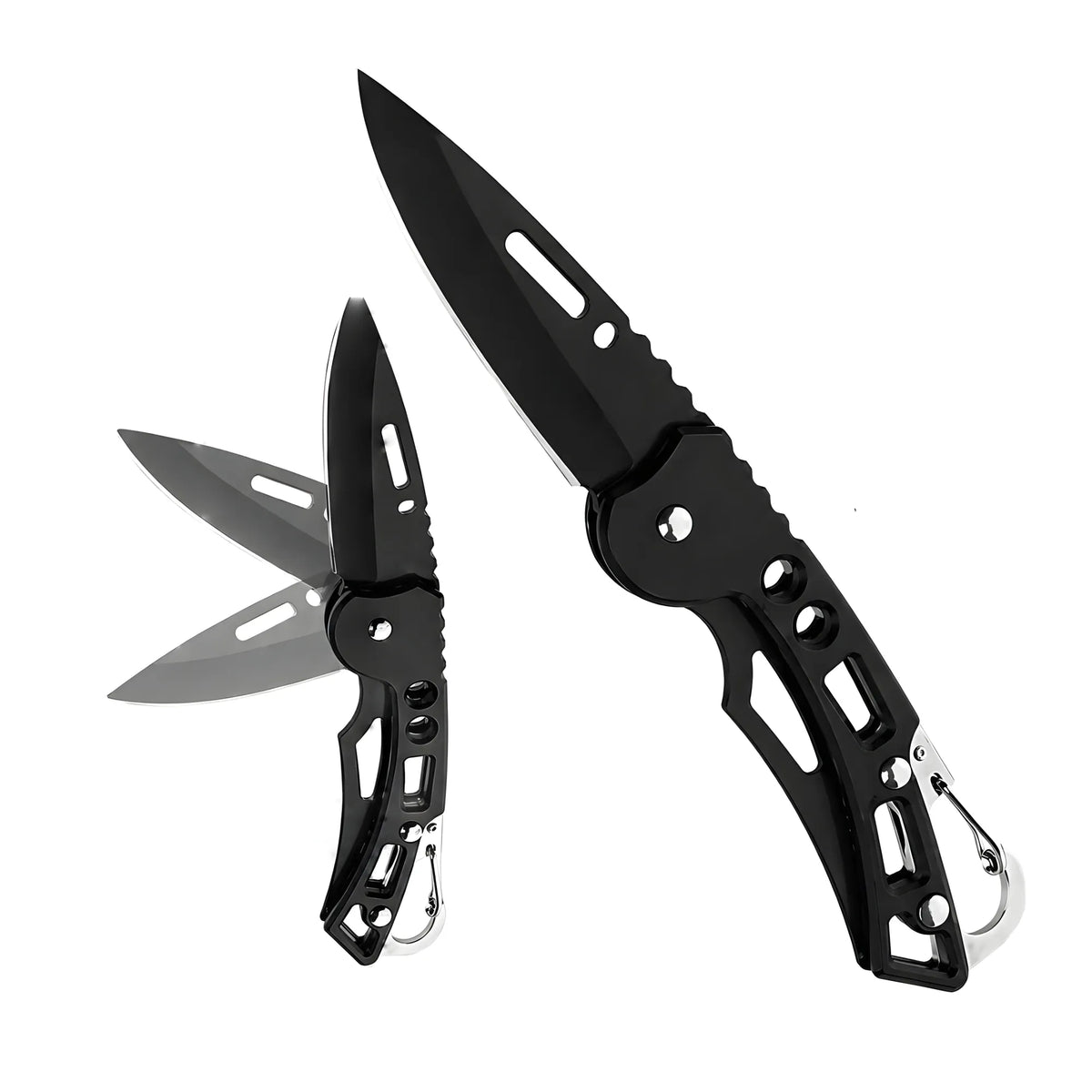 Stainless Steel Keychain Pocket Knife (Black)