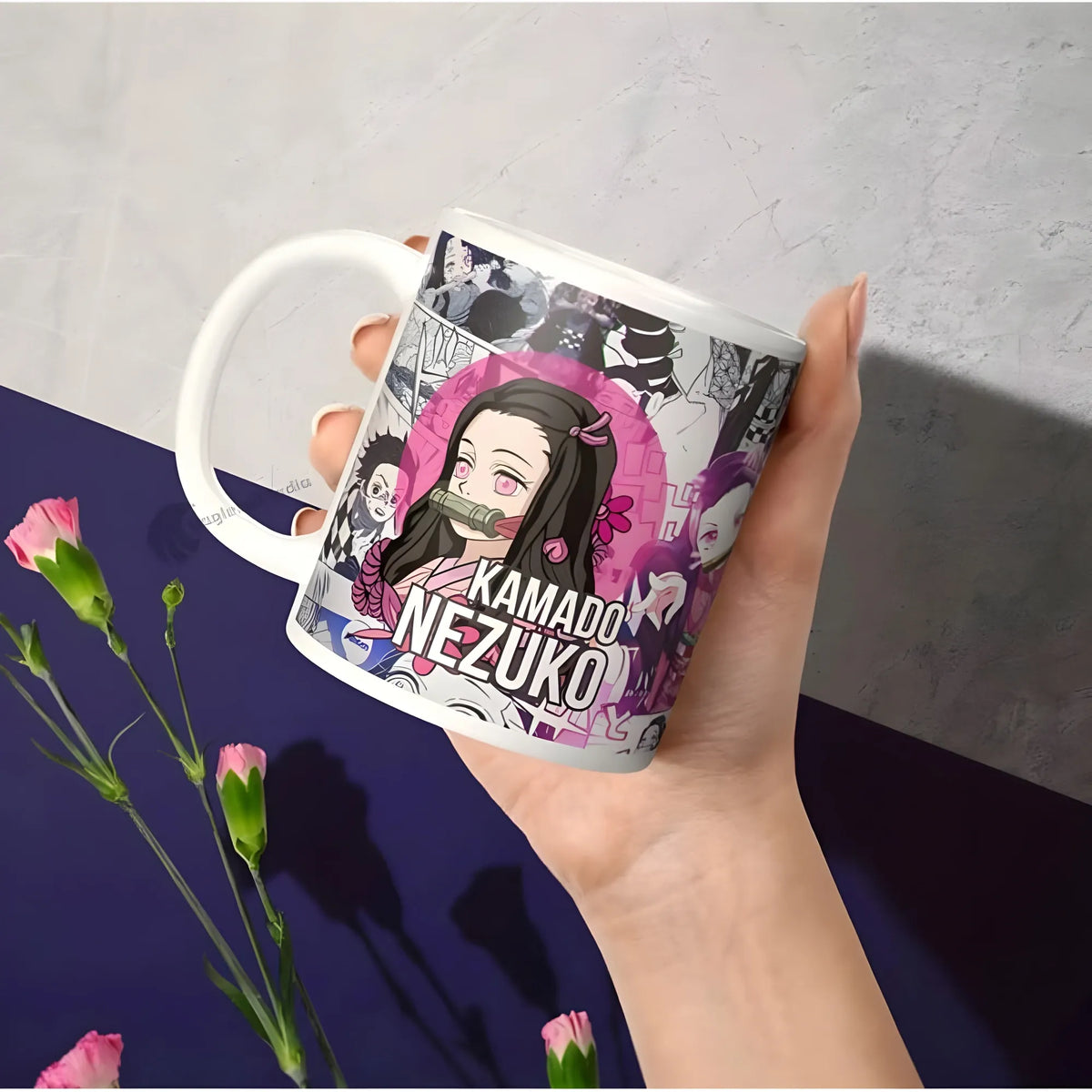 Anime Kamado Nezuko Ceramic Printed Coffee Mug (White)