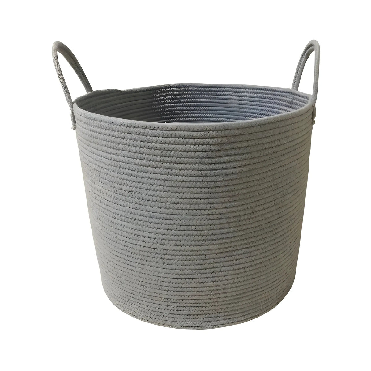 Cotton Pack Of_1 12x14 Inch Laundry Storage Basket For Clothes (Grey)