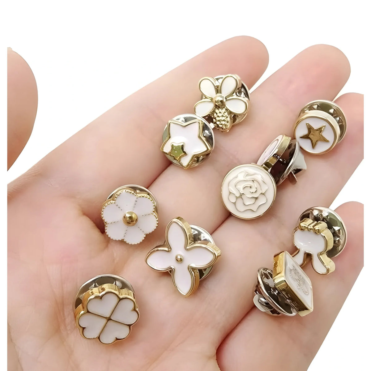 Pack of 2  Metal 20 Pieces Brooch Pin for Women Jeans Shirt Coat Dress Clothes Sweater Hat Bags Brooch (Multicolor)