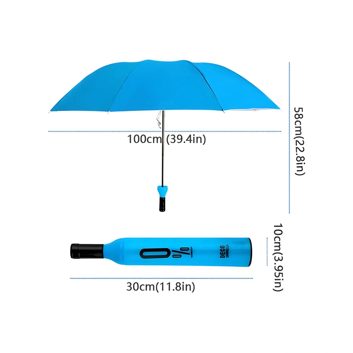 Bottle-Shaped Umbrella – Compact Foldable Rain Protection (Color: Assorted )