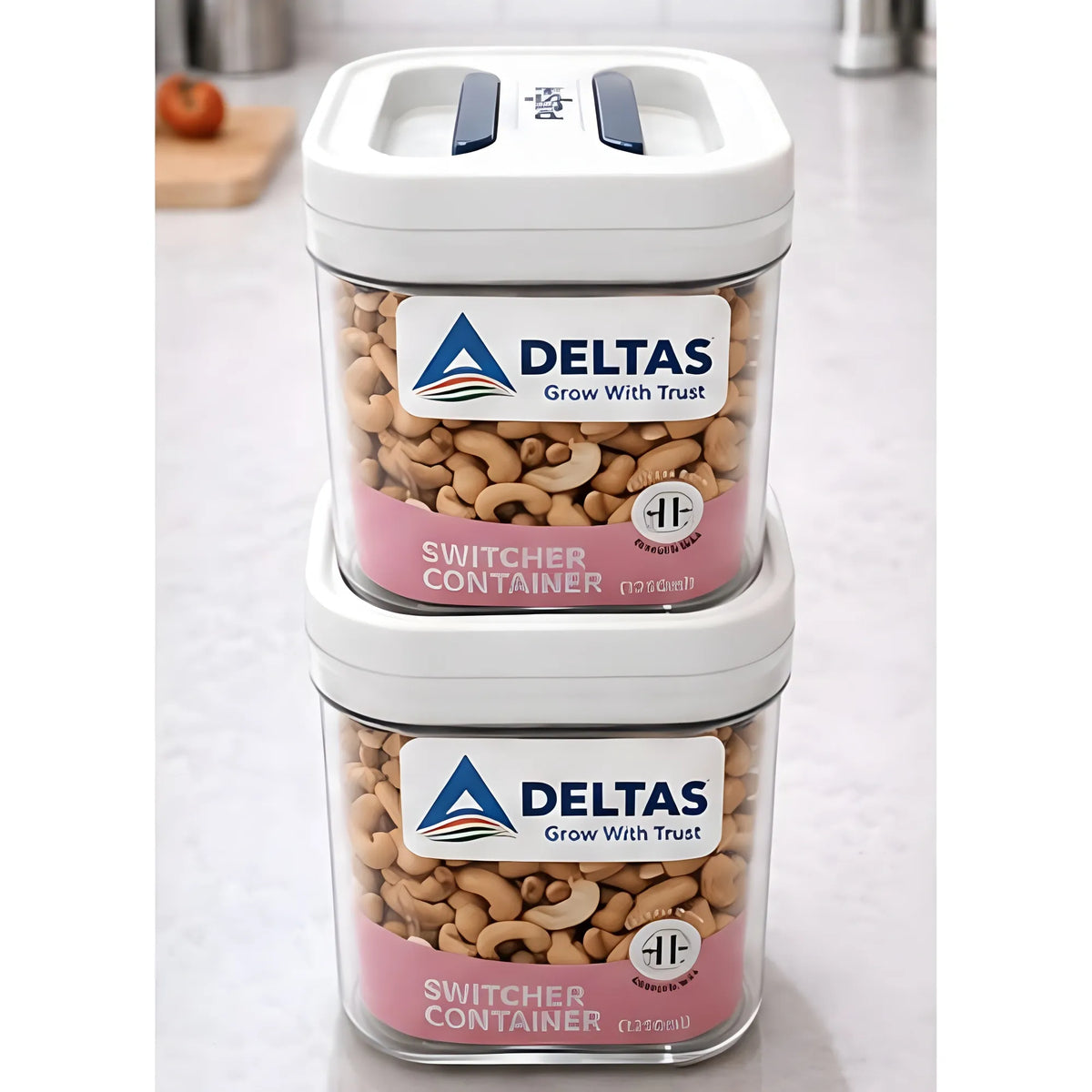 Pack of 2 Switchers Airtight Storage Container Set 1250 ML (White)