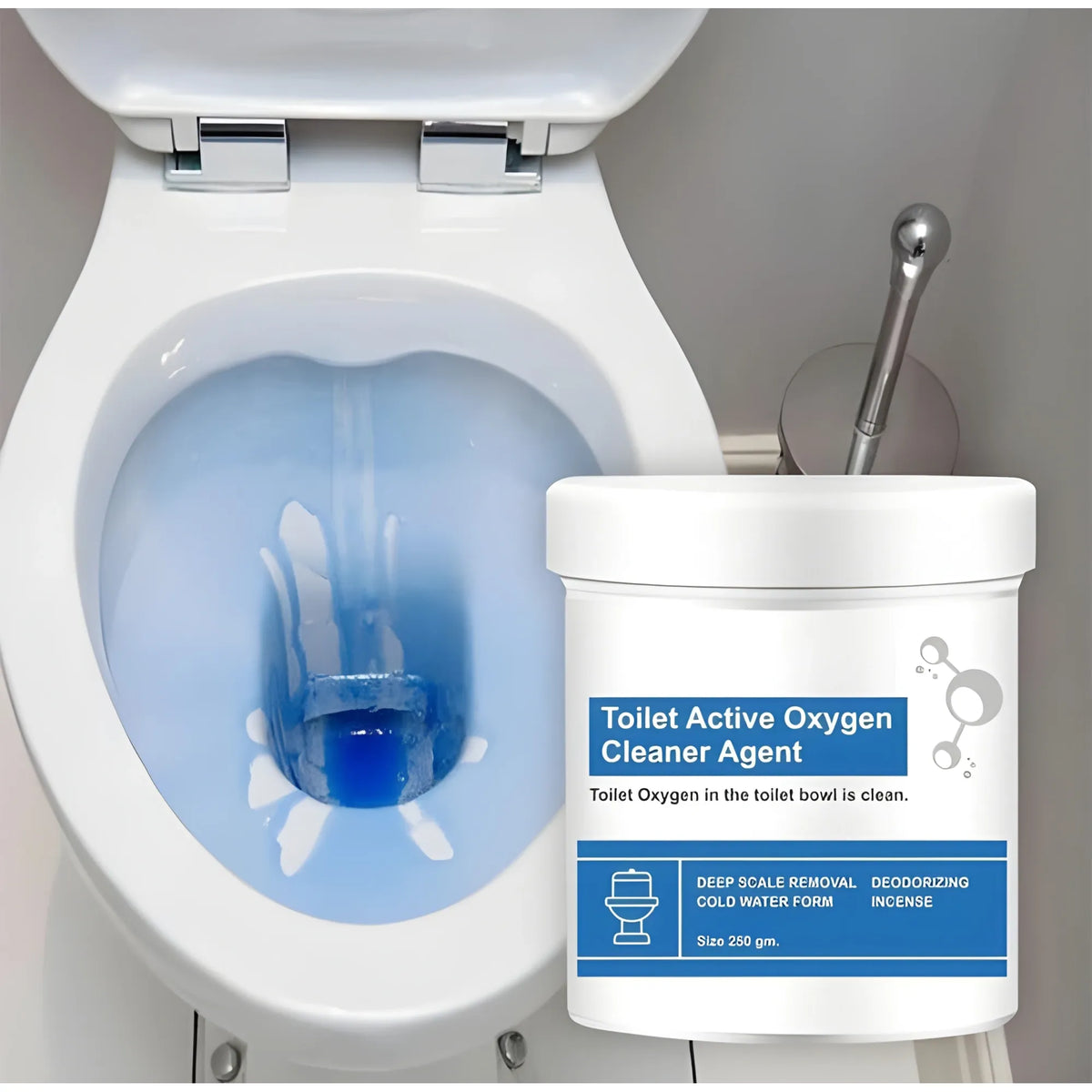 Plastic Toilet Active Oxygen Cleaner Liquid (White)