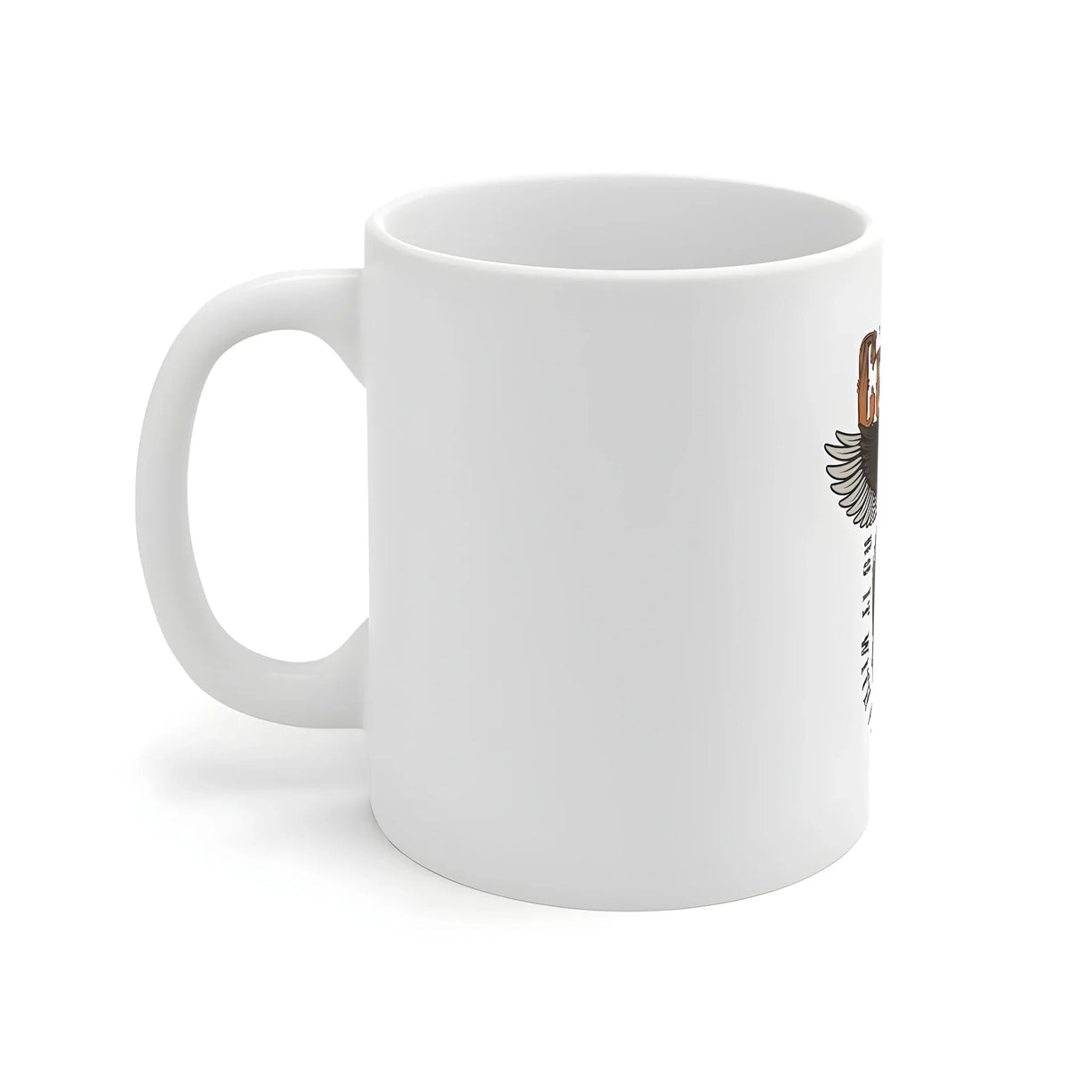 Ceramic Gorila Desing Printed Coffee Mug (Color: White, Capacity:330ml)