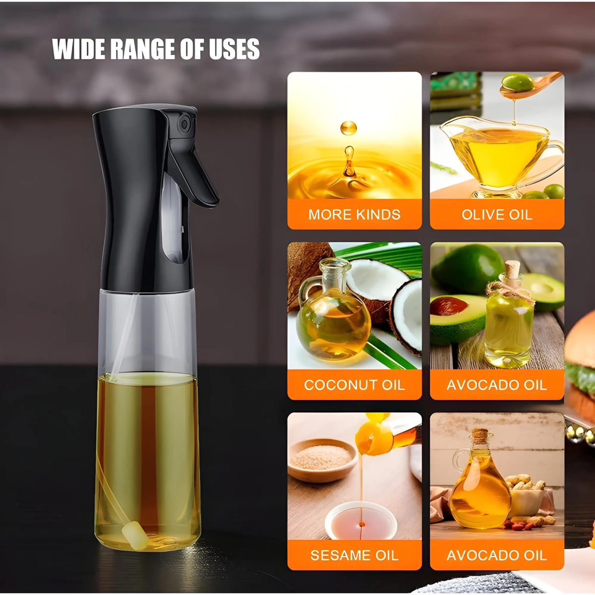 Oil Sprayer for Cooking (Black)
