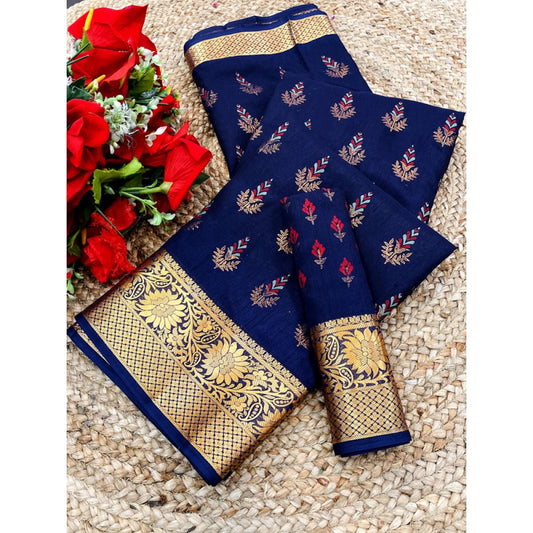 Azure Bianca Digital Dolla Silk Saree with Unstitched Blouse 5.5 m