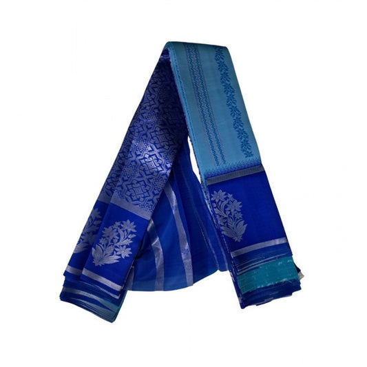 Women's Soft Silk Wooven Saree With Unstitched Blouse 5.5mtr (royal Blue) | Women Signature Collection