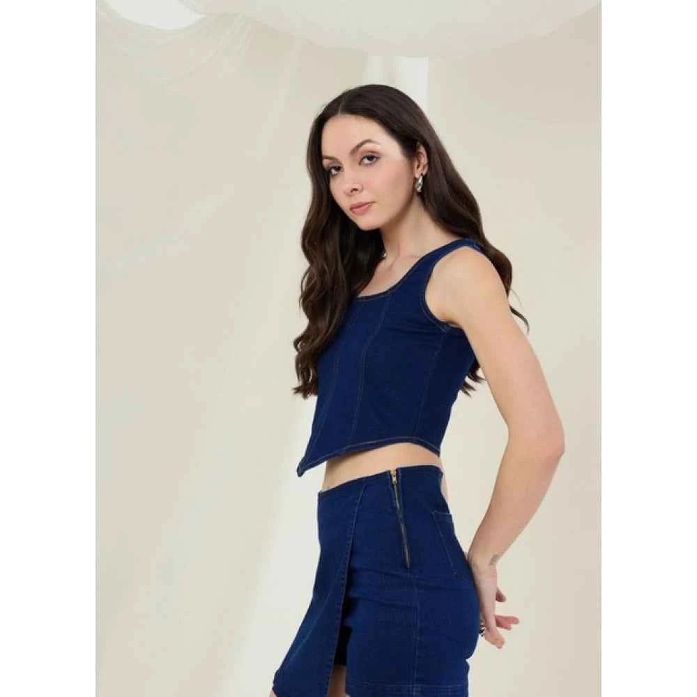 Azure Aster Sleeveless Top