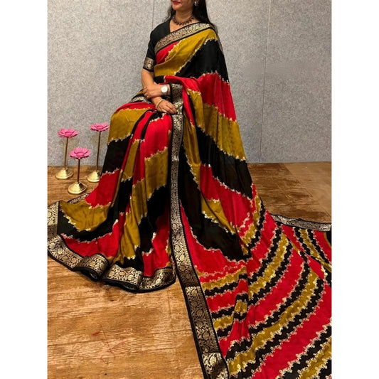 Women's Dola Silk Embellished Saree With Unstitched Blouse 5.5mtr (multicolor) | Women Signature Collection