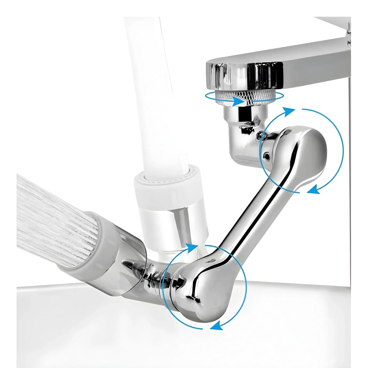 Pack of 2 1080 Degree Rotate Faucet (Silver)