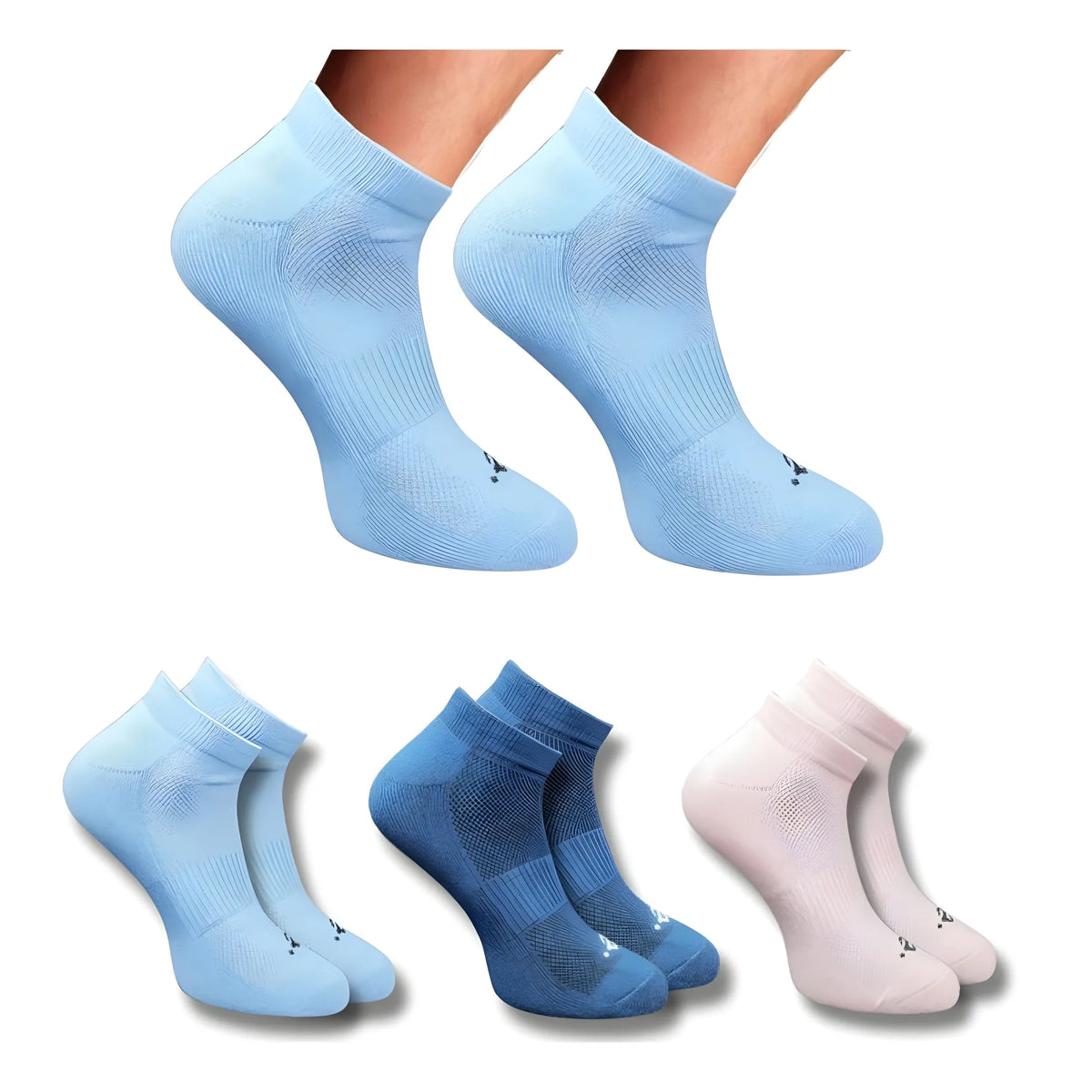 3_Pair Set Unisex Casual Cotton Printed Low Cut Socks (Multicolor)