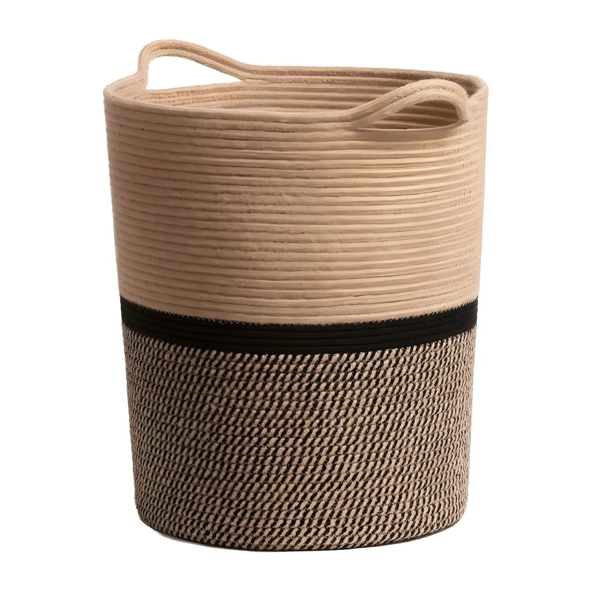 Cotton Pack Of_1 12x14 Inch Laundry Storage Basket For Clothes (Multicolor)