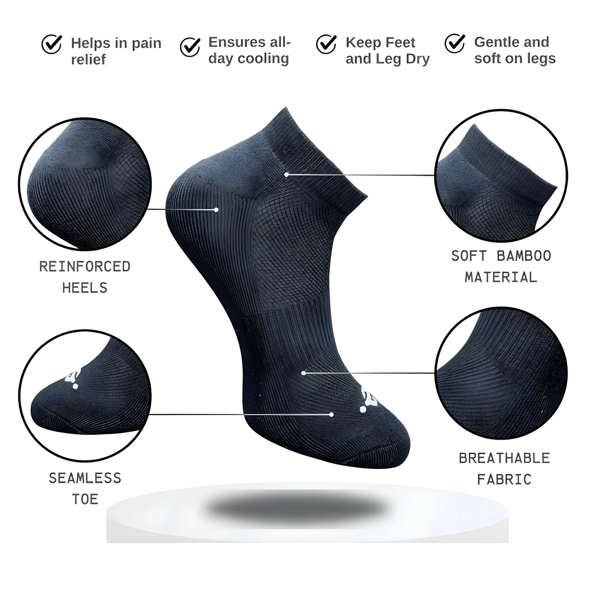 3_Pair Set Unisex Casual Cotton Printed Low Cut Socks (Multicolor)