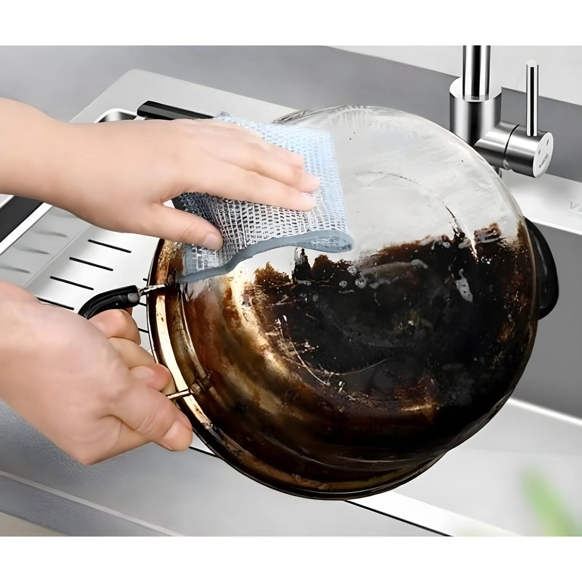 Pack of 15 Stainless Steel Dishwash Scrub (Silver)
