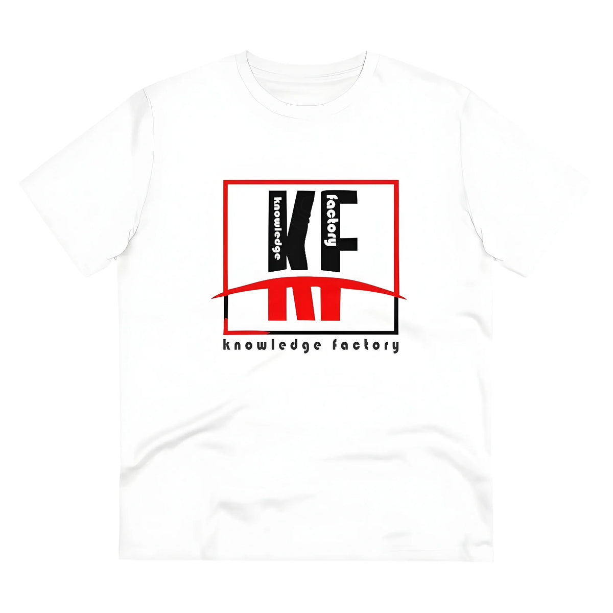 Men's PC Cotton Knowledge Factory Printed T Shirt (Color: White, Thread Count: 180GSM)