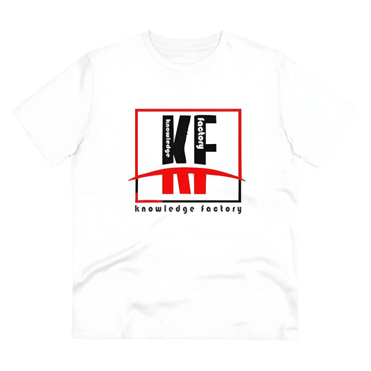 Men's PC Cotton Knowledge Factory Printed T Shirt (Color: White, Thread Count: 180GSM)