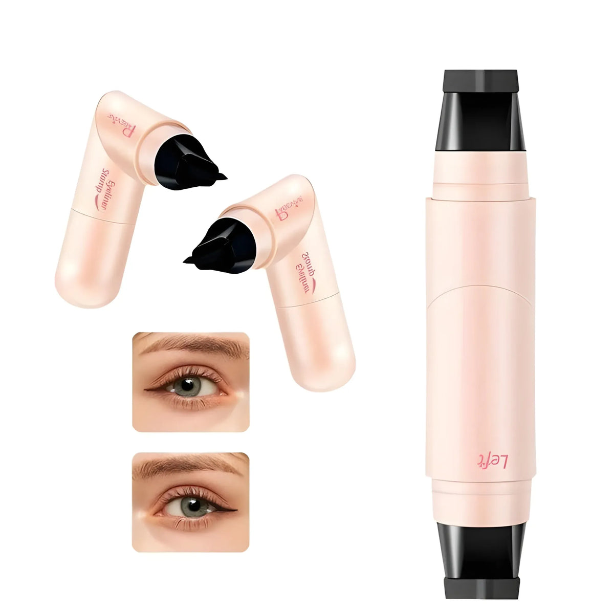 Plastic Winged Eyeliner Stamp (Pink-Black)