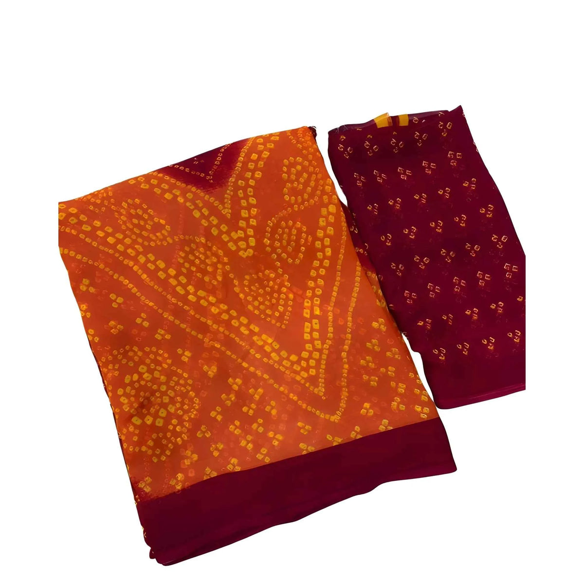 Riyana Georgette Bandhani Printed Saree With Unstitched Blouse