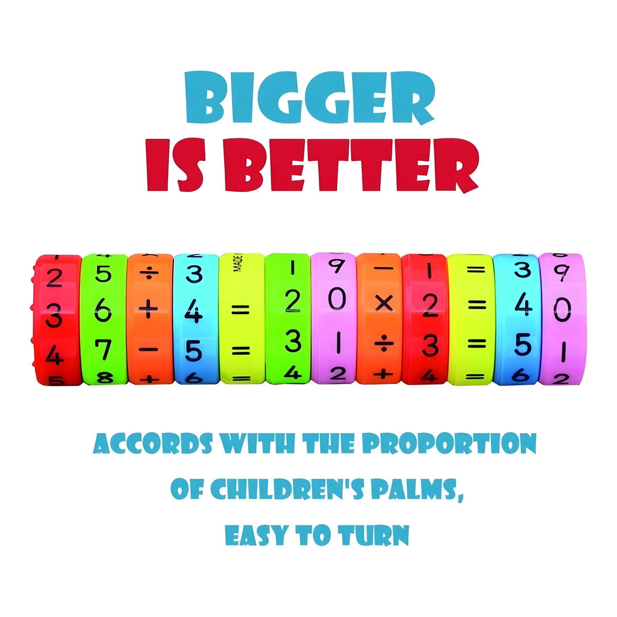 Plastic & Magnet Magnetic Math Block Learning Toy (Multicolor)