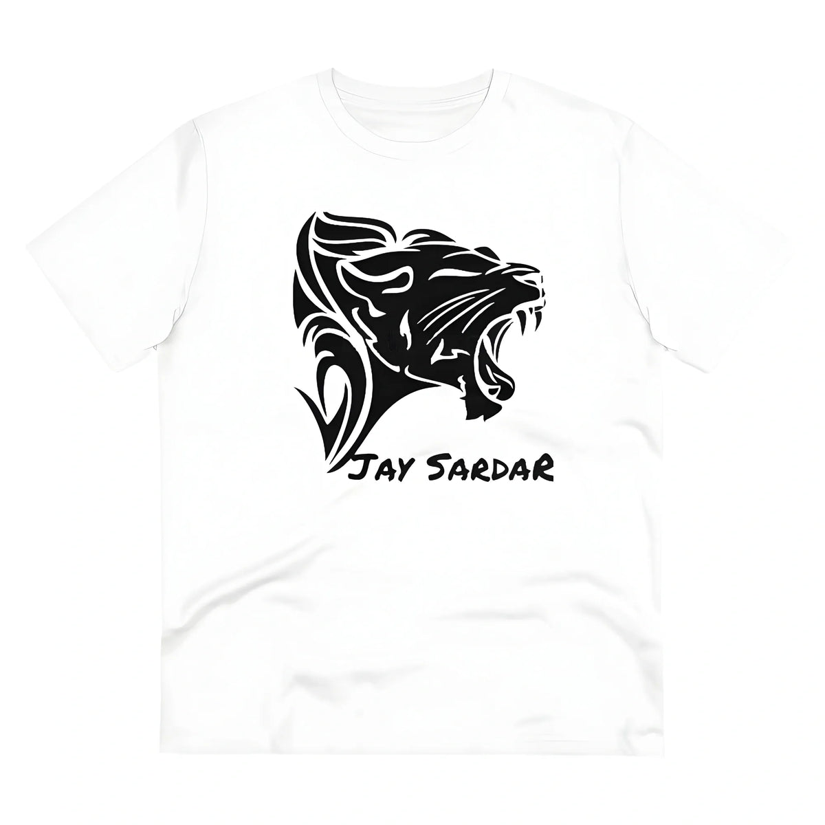 Men's PC Cotton Jay Sardar Printed T Shirt (Color: White, Thread Count: 180GSM)