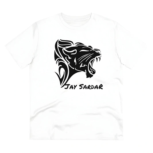 Men's PC Cotton Jay Sardar Printed T Shirt (Color: White, Thread Count: 180GSM)