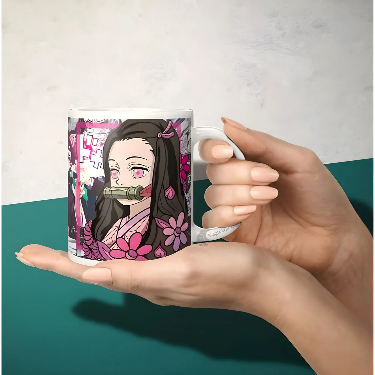 Anime Kamado Nezuko Ceramic Printed Coffee Mug (White)