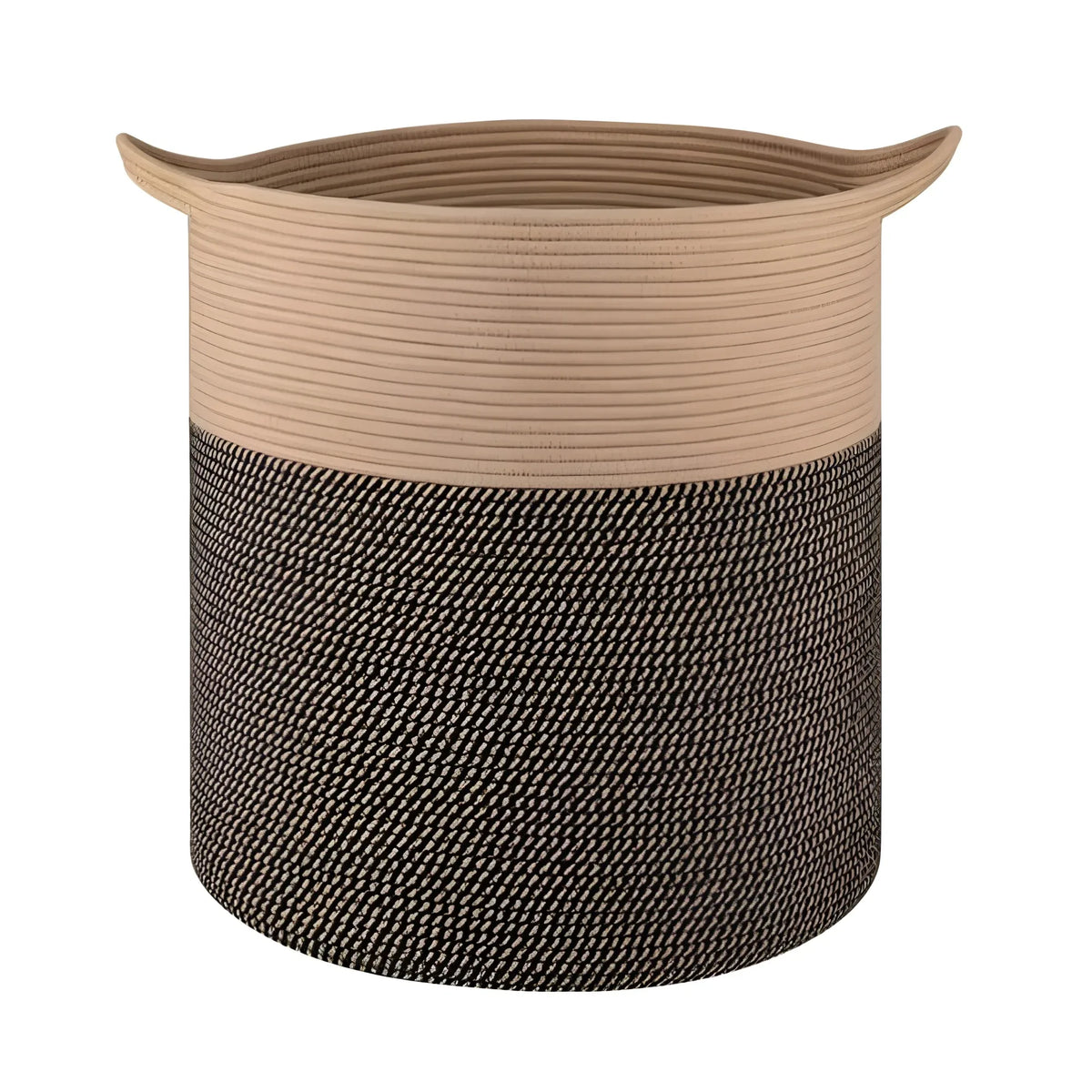 Cotton 12x14 Inch - Mix Storage Basket For Clothes With Out Lid (Dark-Brown)