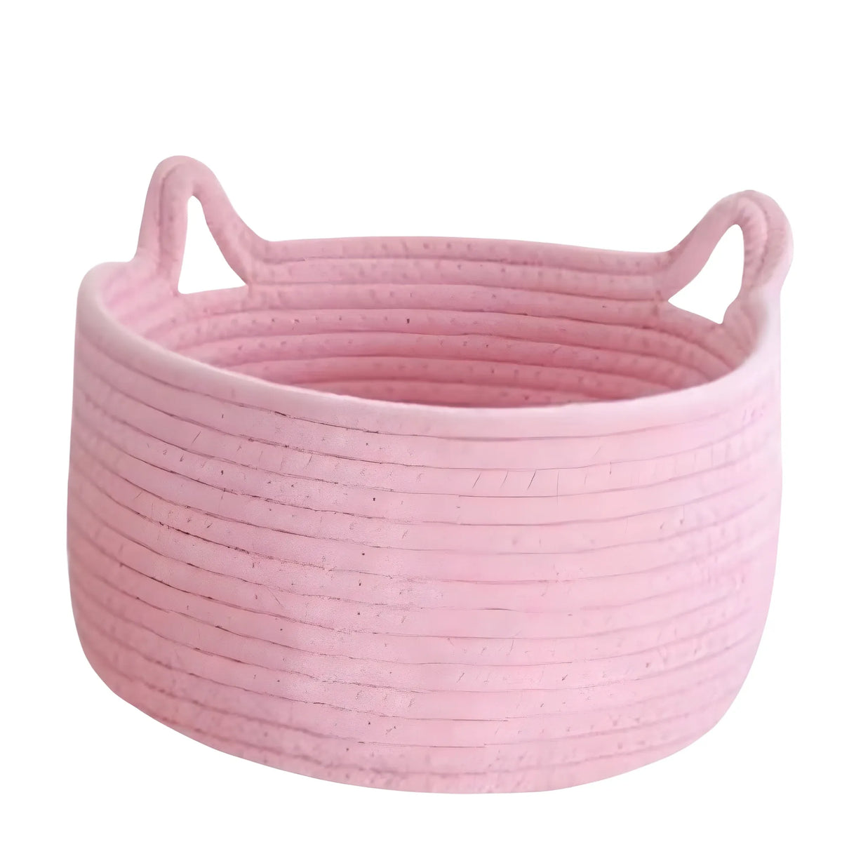 Cotton Pack Of_1 Plain Cat Basket 9x5 Inch (Pink)