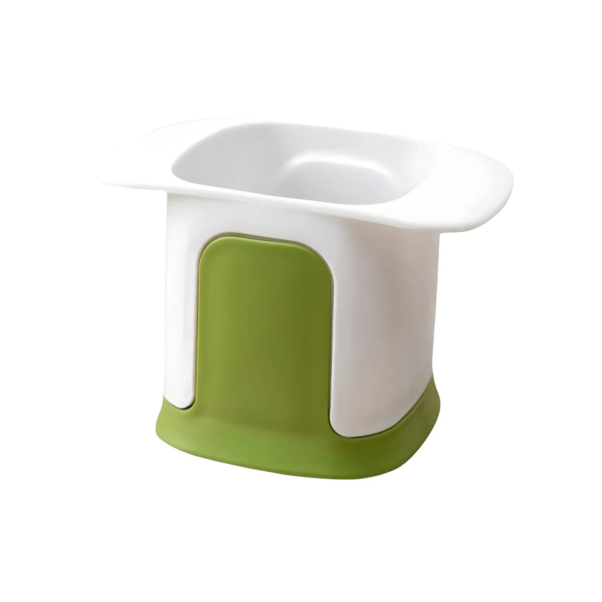 ABS Plastic Solid Hand Pressure Vegetable Chopper and Dicer (Green-White)