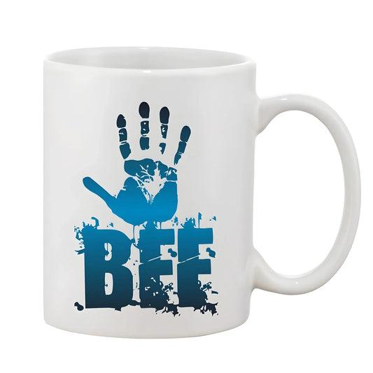 Printed Ceramic Coffee Mug - 1 Pieces, White, 11oz