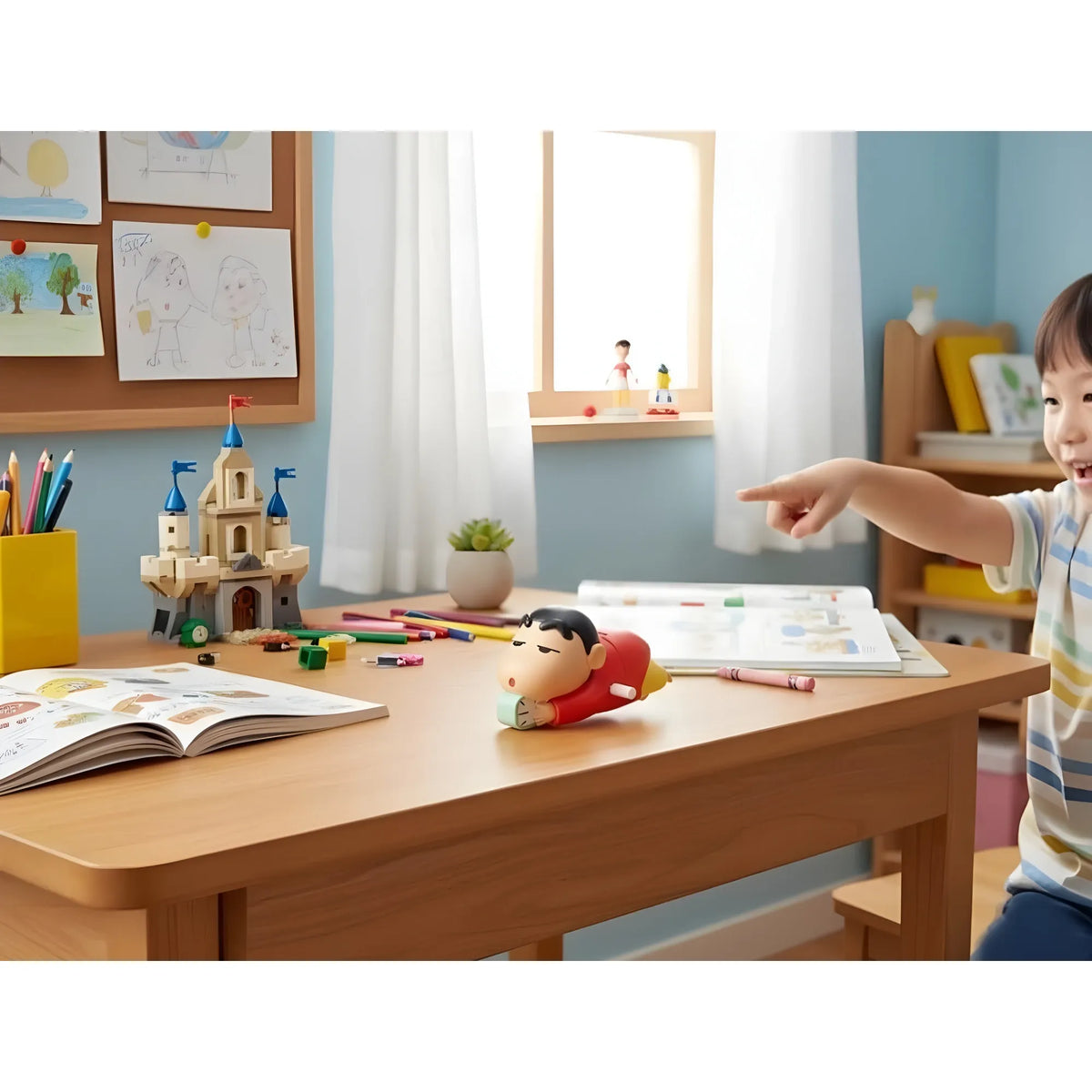 Plastic Crawling Shinchan Toy (Multicolor)