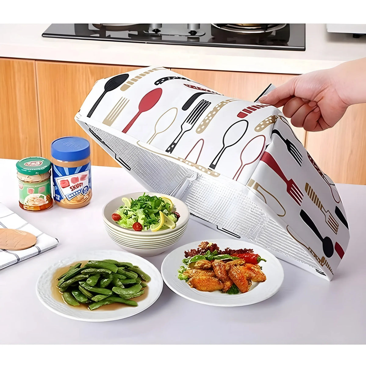 Pack Of 4_Food Dish Cover – Reusable Mesh Lid for Protecting Food from Dust And Insects (Color: Assorted )